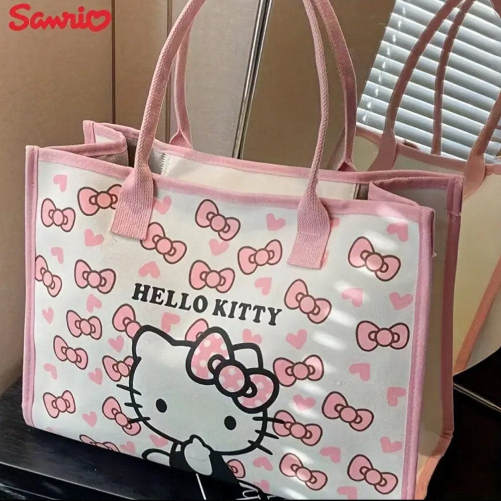 Sanrio Pink and White Hello Kitty Tote Bag